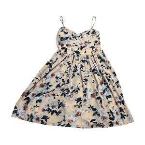 Band of Gypsies Floral Asymmetrical Multicolored Size XS Sleeveless Mini Dress